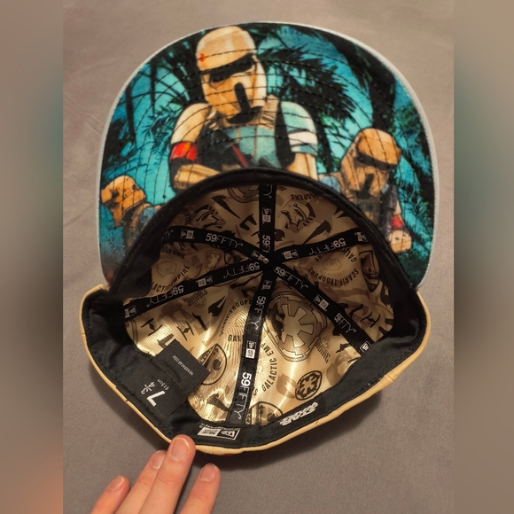 Star Wars Desert Stormtrooper Fitted NewEra Cap size 7 3/4 62cm like new - Picture 2 of 5